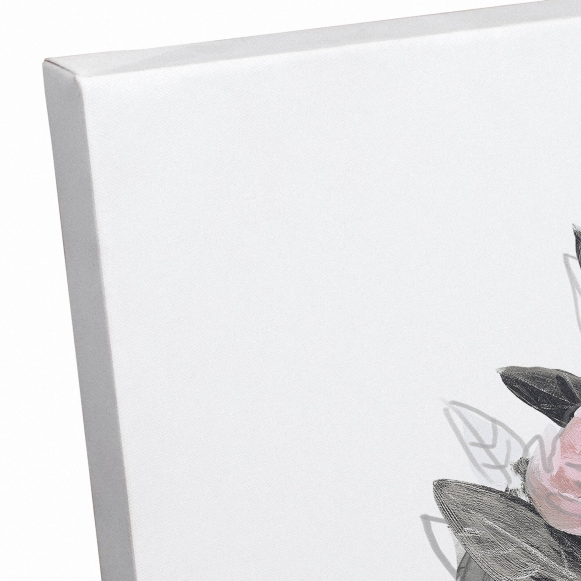 Pink Flower Basket 16" x 20" Canvas Wall Art